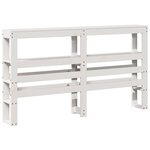 vidaXL Tête de lit avec étagères blanc 140 cm bois massif de pin