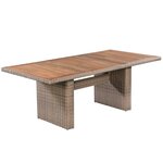 vidaXL Salon de jardin avec coussins 7 Pièces Résine tressée Marron