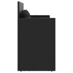vidaXL Banc de jardin avec coussins noir résine tressée