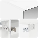 vidaXL Armoire Miroir de Salle de Bain Blanc 50 x 14 5 x 70 cm