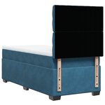 vidaXL Sommier à lattes de lit avec matelas bleu 90x190 cm velours