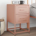 vidaXL Table de chevet rose 36x39x60 5 cm acier