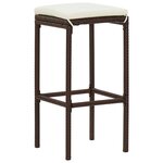 vidaXL Ensemble de bar de jardin 7 Pièces marron bois massif acacia rotin