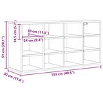 vidaXL Cabinet à chaussures avec étagère Bois Ancien 103 x 30 x 51 cm