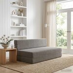 vidaXL Canapé-lit pliable Gris clair 152 x 86 5 x 60 cm Tissu
