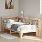 vidaXL Lit bibliothèque sans matelas 75x190 cm bois de pin massif