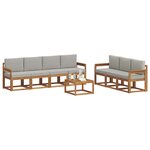 vidaXL Ensemble de canapés d'extérieur 8 Pièces Gris Naturel et Clair