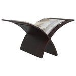 vidaXL Porte-revue en bois sur pied marron