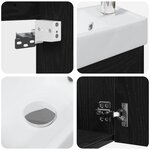 vidaXL Meuble de salle de bain avec robinet Chêne noir