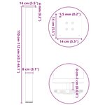vidaXL Pieds de table de bar 4 pièces Acier naturel 110-112 cm Acier