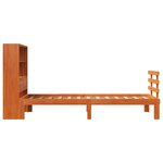 vidaXL Lit bibliothèque sans matelas cire marron 90x190 cm pin massif