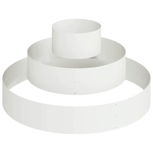 vidaXL Cache-pot de jardin Blanc 120 x 120 x 20 cm Acier