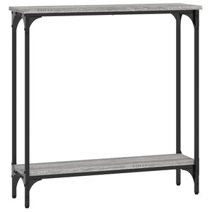vidaXL Table console sonoma gris 75x22 5x75 cm bois d'ingénierie