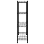 vidaXL Étagère de rangement 4 niveaux et roues 90x35x137cm Noir 200 kg