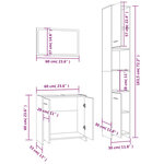 vidaXL Ensemble de meubles de salle de bain 3 Pièces Chêne marron