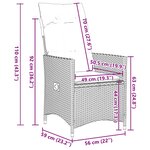 vidaXL Ensemble à manger de jardin 9Pièces coussins noir résine tressée