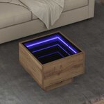 vidaXL Table basse chêne artisanal 40 x 40 x 30 cm Bois d'ingénierie