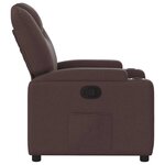 vidaXL Fauteuil inclinable Marron foncé Tissu