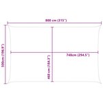 vidaXL Voile d'ombre Bleu et Blanc 8 x 5 m 100   polyester Oxford