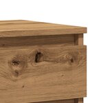 vidaXL Table de chevet chêne artisanal 40x35x50 cm bois d’ingénierie