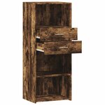 vidaXL Buffet haut chêne fumé 50x42 5x124 cm bois d'ingénierie
