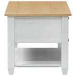 vidaXL Table basse Blanc 100 x 48 x 45 cm Bois de pin massif