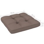 vidaXL Salon de jardin palette 4Pièces avec coussins Pin imprégné de gris