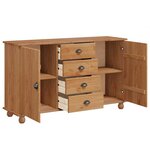 vidaXL Buffet ASKIM Marron 133 5 x 40 x 79 cm Bois massif en pin
