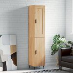 vidaXL Buffet haut Chêne sonoma 34 5x34x180 cm Bois d'ingénierie