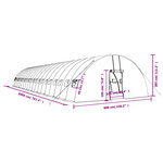 vidaXL Serre avec cadre en acier vert 120 m² 20x6x2 85 m