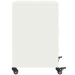 vidaXL Table de chevet blanc 36x39x59 cm acier