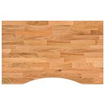 vidaXL Dessus de bureau marron clair bois chêne massif rectangulaire