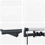vidaXL Auvent Rétractable Blanc 350 x 200 cm tissu