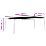 vidaXL Ensemble de meubles d'extérieur 7 Pièces Anthracite Fer et Acier