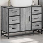 vidaXL Armoire lavabo de salle de bain sonoma gris bois d'ingénierie