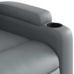 vidaXL Fauteuil de massage inclinable Gris Similicuir