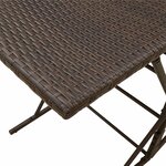 vidaXL Ensemble à manger de jardin et coussins 7 Pièces marron poly rotin