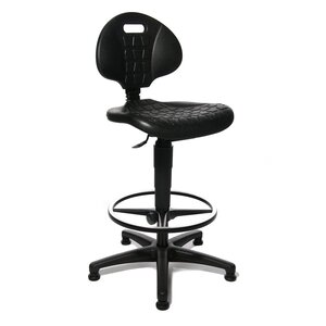 siège de travail TEC 20 Counter  polyuréthane  noir TOPSTAR