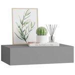 vidaXL Étagère à tiroir murale gris 40x23 5x10 cm MDF