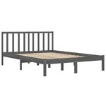vidaXL Cadre de lit sans matelas bois massif de pin gris 200x200 cm