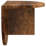 vidaXL Étagère Murale Chêne fumé 38 x 19 x 19 cm Bois d'ingénierie