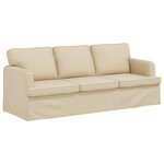 vidaXL Canapé 2 Pièces Crème 144 x 80 x 85 cm tissu