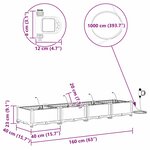 vidaXL Jardinières de jardin 1 pc Noir 160 x 40 x 22 cm Plastique