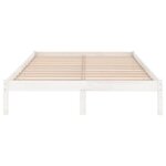 vidaXL Cadre de lit sans matelas blanc bois massif 160x200 cm