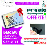 Numéro 6-Numéro adhésif pour boîtes aux lettres - Vinyle épais texturé, hauteur 50 mm - Carbone