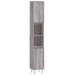 vidaXL Ensemble d'armoires de salle de bain 3 Pièces sonoma gris