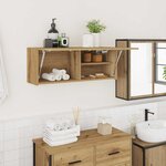 vidaXL Armoire murale de bain chêne artisanal bois d'ingénierie