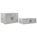 vidaXL Cadre de Lit de Rangement Gris Béton 80x200 cm