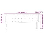 vidaXL Tête de lit avec oreilles Noir 203x16x78/88 cm Tissu