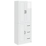vidaXL Ensemble de Meubles 2 Pièces Blanc brillant Bois d'ingénierie